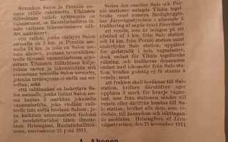 VR Salo Perniö, Ylhäisten tiilitehdas vaihteen avaaminen 191