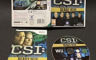 CSI Crime Scene Investigation Deadly Intent Wii - CiB