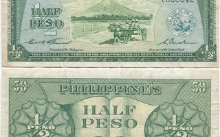 Filippiinit Philippines ½ Peso 1949 (P-132b) VF+