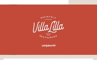 Ravintolalahjakortti Villa Lilla