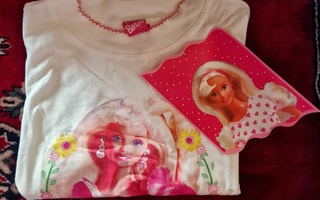 Barbie  t-paita 128 cm valkoinen.  20. Uusi