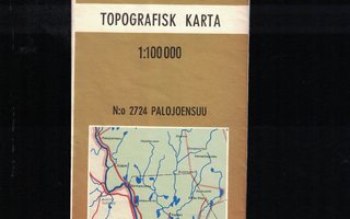 Palojoensuu, Topografinen kartta 1:100 000 (Enontekiö)