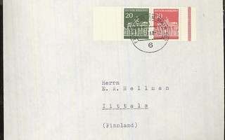 BRD Mi W28 kirjeellä Suomeen