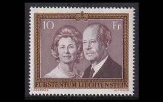 Liechtenstein 614 ** Prinssi ja prinsessa (1974)