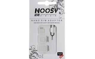Noosy (3in1) Nano SIM kortti adapteri sarja, 4 osaa *UUSI*