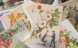 Kukkakortit 1930-40 luku, 34kpl