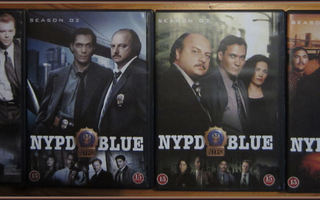 NYPD BLUE kaudet 1-4 DVD boxit  (Kaikki suomennetut)