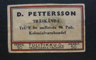 D. PETTERSSON  /  TRÄSKÄNDA