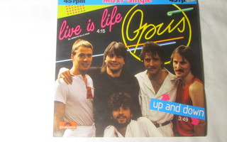 Opus: Live Is Life  12" single   1985   Espanja-painos