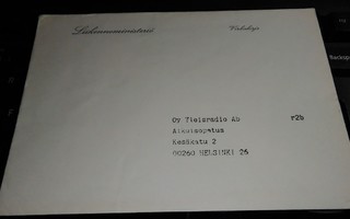 Liikenneministeriö Virkakirje PK600/8