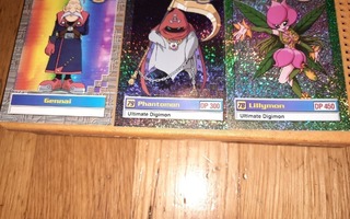 3 Digimon keräilykorttia