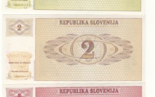 Slovenija   1 , 2  ja 5 Tolas 1990 pakkasileä