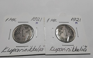 Suomi 1 markka 1921 H  2 kpl