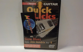 QUICK LICKS - SLOW BLUES - STYLE: JIMI HENDRIX UUSI DVD