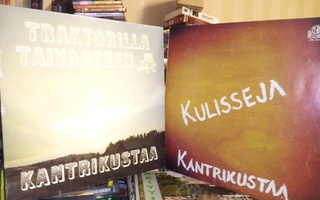 2 kpl LP Kantrikustaa : Traktorilla taivaaseen + Kulisseja