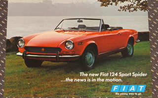 1969 Fiat 124 Sport Spider esite - melkein KUIN UUSI