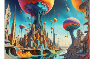 Uusi surrealismi Science Fiction Scifi taidejuliste koko A4