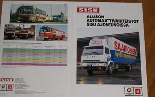 1981 Sisu Allison vaihteisto esite -  KUIN UUSI - truck bus