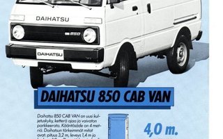 Daihatsu Cab Van 850 -esite 80-luvun puolivälistä