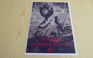Kenraali Patton Jr WWII Pop Art taidekuva koko 13 cm x 18 cm