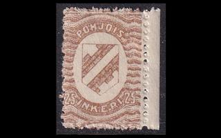 INK_3~3 ** Pohjois-Inkeri 25p korkea merkki (1920)