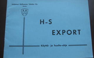 H-S Helkama Export mopon käyttö- ja huolto-ohje