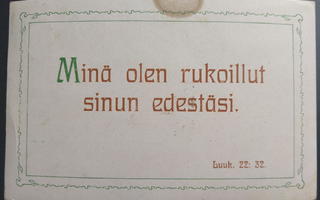 Evankeliumi -kortti, Kirjavala 1922