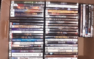 53 käytettyä PC-peliä (DVD)