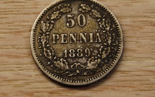 Suomi, 50 penniä 1889, Hopeaa, Aleksanteri III