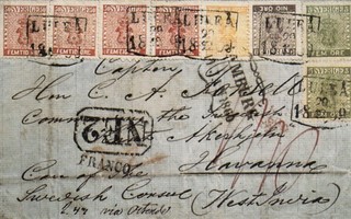 Kirje Kuubaan v. 1859-63 (postikortti)