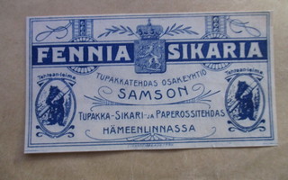 TUPAKKATEHDAS SAMSON HÄMEENLINNA FENNIA SIKAARIA H-0294