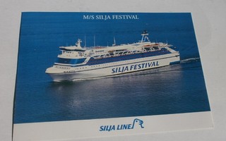 m/s Silja Festival, väripk, laivaleima + Navire Helsinki -94
