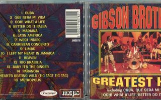 GIBSON BROTHERS . CD-LEVY . GREATEST HITS