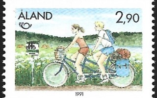 Åland 1991 Pohjola Turismi - Pyöräily 2,90 mk E** LaPe 052
