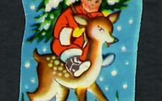 Joulu - MLP 1274 - Tonttupoika ja joulukuusi bambin selässä
