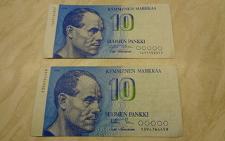 Suomi 10 markkaa 1986 2 kpl