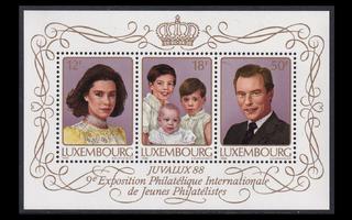 Luxemburg 1196-8BL15 ** Postimerkkinäyttely kuninkaallinen