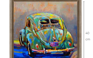 Volkswagen Retro Pop Art canvastaulu koko 40 cm x 40 cm