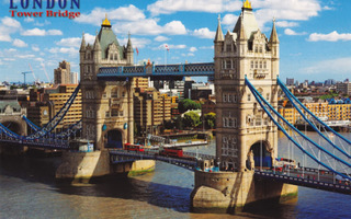 Lontoo, Tower Bridge auringonpaisteessa (isohko kortti)