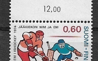 Jääkiekon MM 1974, postituore, Lape 744.