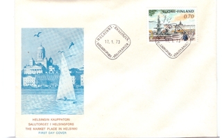 FDC HELSINGIN KAUPPATORI 17.1.73 Leimalla