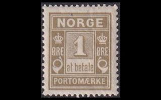 Norja PORTO_1_IIA ** 1 öre oliivinharmaa (1889)