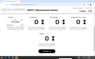 2 lippua Hämeenlinna S.Leinonen Nasty 4.5 klo 19.00