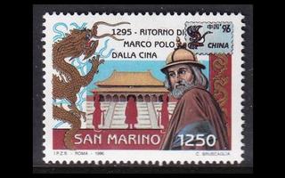 San Marino 1651 ** Marco Polon paluu Kiinasta 700v (1996)