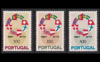 Portugali 1043-5 ** EFTA tullien poistaminen (1967)