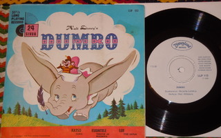 7" Walt Disney - Dumbo - single + satukirja 1970 EX-