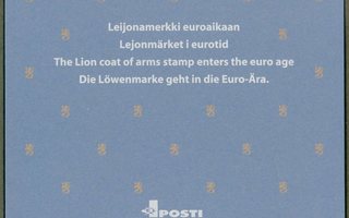 Leijonamerkki euroaikaan- Postin lajitelma