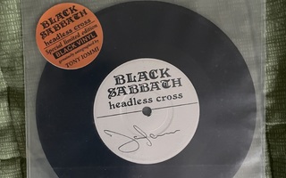 Black Sabbath: Headless Cross. 7” single Iommin nimmari!