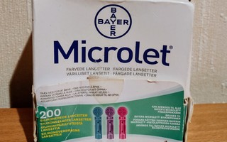 Microlet lansetti verensokerin mittaukseen 200 kpl,  Bayer