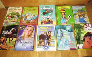 10 kpl:n paketti lasten- ja nuortenkirjoja